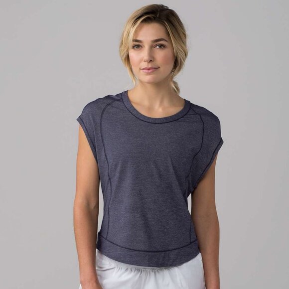 Lululemon Pace Perfect Short Sleeve Midnight Navy - Picture 1 of 13